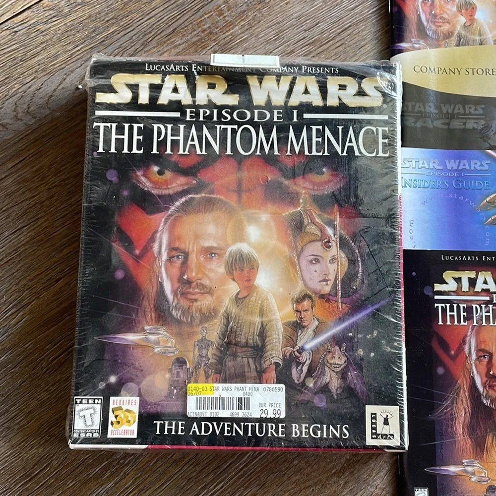 🌌 Vintage Star Wars Episode I: The Phantom Menace Big Box PC Video Game (1999)